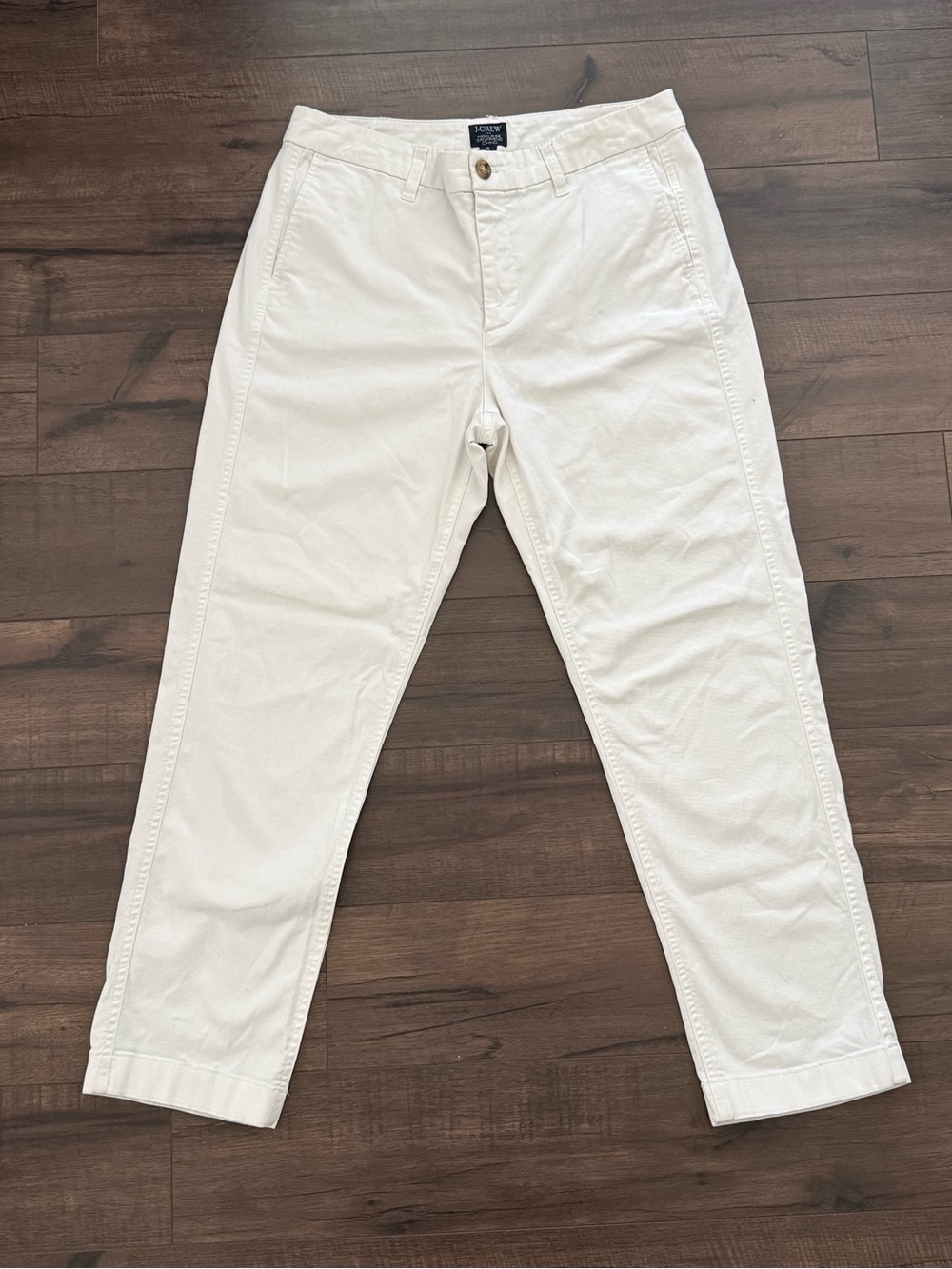J. Crew High Rise Girlfriend Chino Pants White Size 8